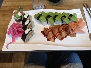 Vegan sushi at Shinto in Alvsjo