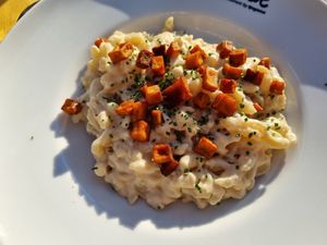 Halusky with 'vryndza' at Loove by Vegana in Bratislava