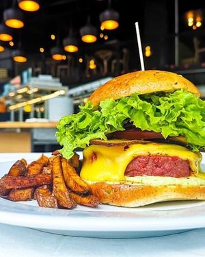 no-beef burger at Loove by Vegana in Bratislava