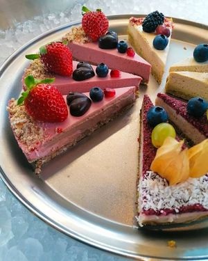 Raw cakes at Loove by Vegana in Bratislava