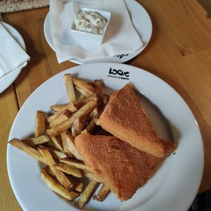 Vegan cheese with fries at Loove by Vegana in Bratislava