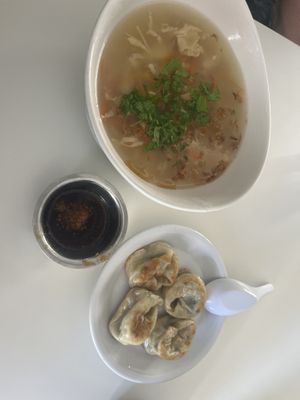 Ocean Love Soup and Potstickers   at Loving Hut in Norcross