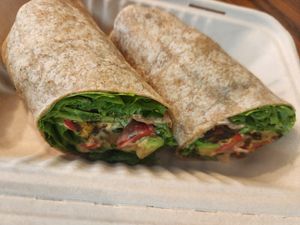 Falafel wrap at Loving Hut in Norcross