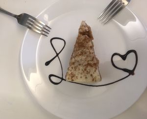 Hummingbird cake...with love. :) at Loving Hut in Norcross