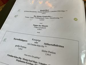 menu at Roter Elephant Café & Restaurant in Erfurt