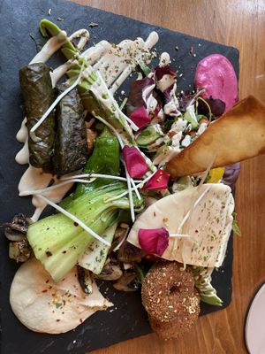 Vegan elephant platter  at Roter Elephant Café & Restaurant in Erfurt
