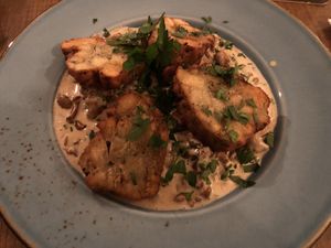 Dumplings with mushrooms  at Försters in Berlin
