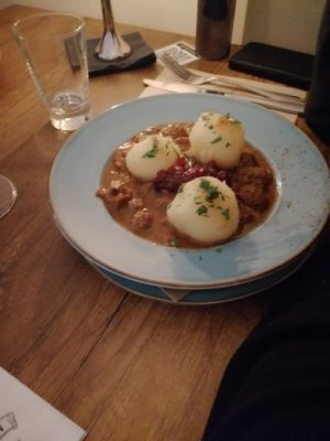Klöße und "Gulasch" 😍 at Försters in Berlin