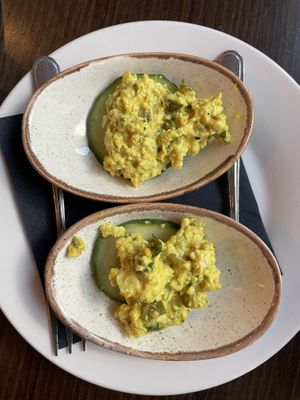 Appetizer: Eiersalat auf Gurke  at Försters in Berlin