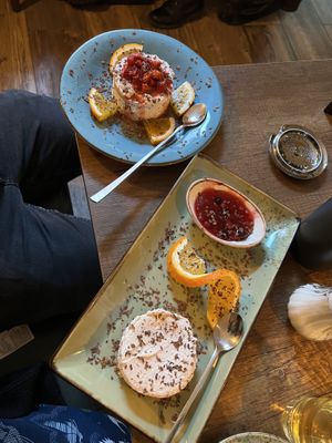 Strawberry tiramisu and cheese cake   at Försters in Berlin