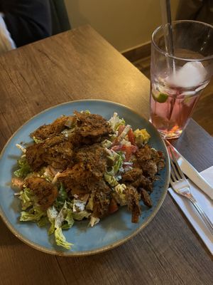 Cesare salad with chicken strips  at Försters in Berlin