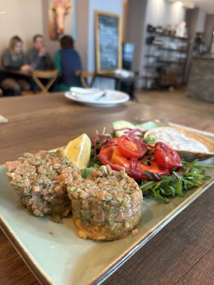 Lox on potato rostis #Veganuary at Försters in Berlin