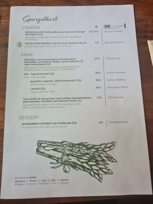 Seasonal menu at Försters in Berlin