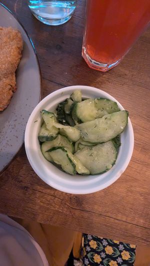 Cucumber salad at Försters in Berlin