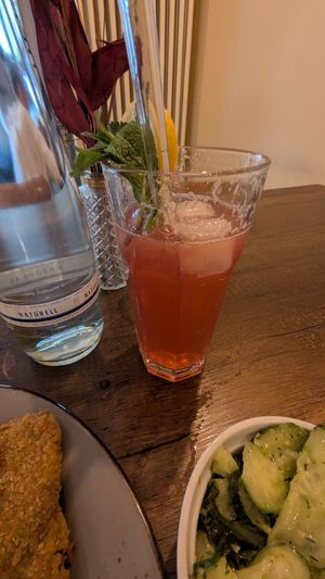 Cranberry lemonade (I took a sip before the picture) at Försters in Berlin