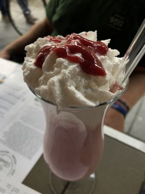 strawberry vanilla milkshake  at Försters in Berlin