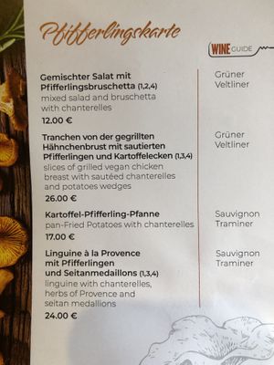 menu  at Försters in Berlin