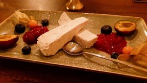 Vanilla parfait with fruits at Försters in Berlin