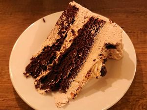 Chocolate hazelnut cake at Försters in Berlin