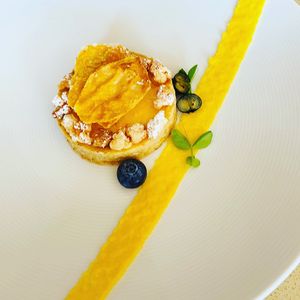 Pumpkin creme brûlée tart at S Kitchen in Pasay City