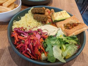 Mezze bowl at Susie's Vegetarian Kitchen in Edinburgh