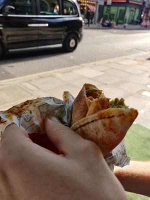 Falafel wrap at Hibox in London