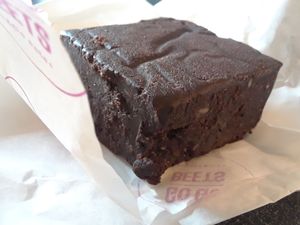 Vegan Chocolate and sea salt brownie at Go Go Beets in Edinburgh