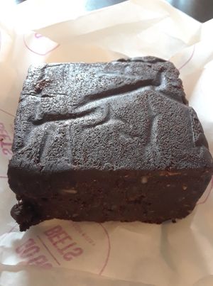 Vegan Chocolate and sea salt brownie at Go Go Beets in Edinburgh