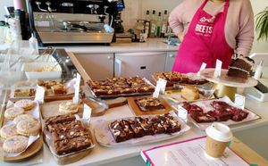 Wide selection of vegan cakes at Go Go Beets in Edinburgh