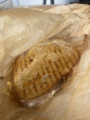 Vegan haggis with vegan cheese   at Go Go Beets in Edinburgh