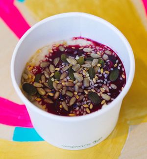Coconut milk porridge at Go Go Beets in Edinburgh