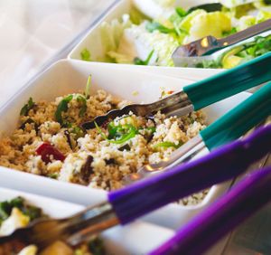 Salad bar at Go Go Beets in Edinburgh