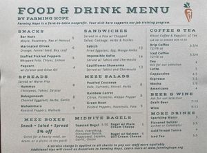 Good menu as of June 2021 at Manny's in San Francisco