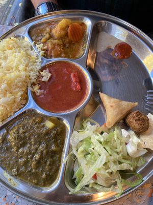 Royal thali  at Veggie India in Nijmegen