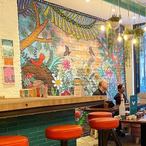 Wall mural at Lekka Burger in New York City