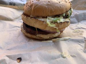 Their version of a Big Mac- so goood! But messy at Lekka Burger in New York City