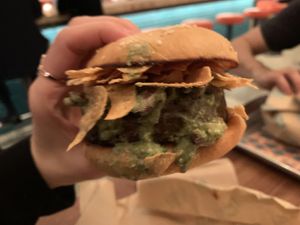 Masala burger was very yummy at Lekka Burger in New York City