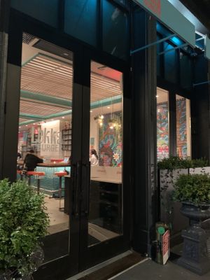 Pic of the front door at Lekka Burger in New York City