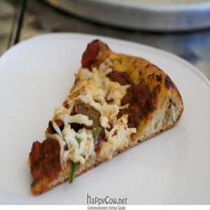 Slice of vegan pizza. at Peace o' Pie in Allston