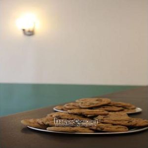 Cookies cooling on the counter. at Peace o' Pie in Allston