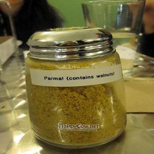 Peace o'Pie parmat seasoning at Peace o' Pie in Allston