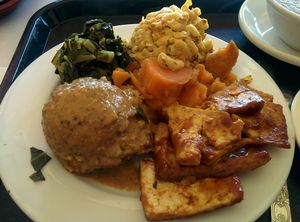 veg plate at Soul Vegetarian - South in Atlanta