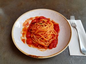 Spaghetti Napoli at Spaghetti Factory in Bern