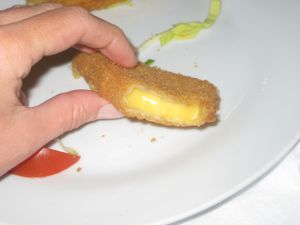 Fried vegan Edam at Vegalite in Brno