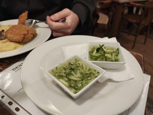 Cucumber salad at Vegalite in Brno