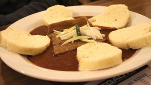  Traditional Czech meals turned vegan. This is the Vegan Goulash. at Vegalite in Brno