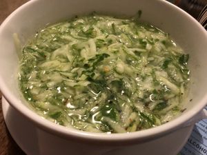 Cucumber salad  at Vegalite in Brno