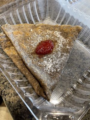 Raspberry jam vegan crepe #Veganuary at Café Crêpe in Big Bear Lake