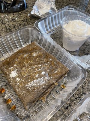 Fireside apple cinnamon crepe with coconut whipped cream #Veganuary at Café Crêpe in Big Bear Lake