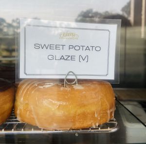 Sweet potato donut  at Johnny Doughnuts in Larkspur
